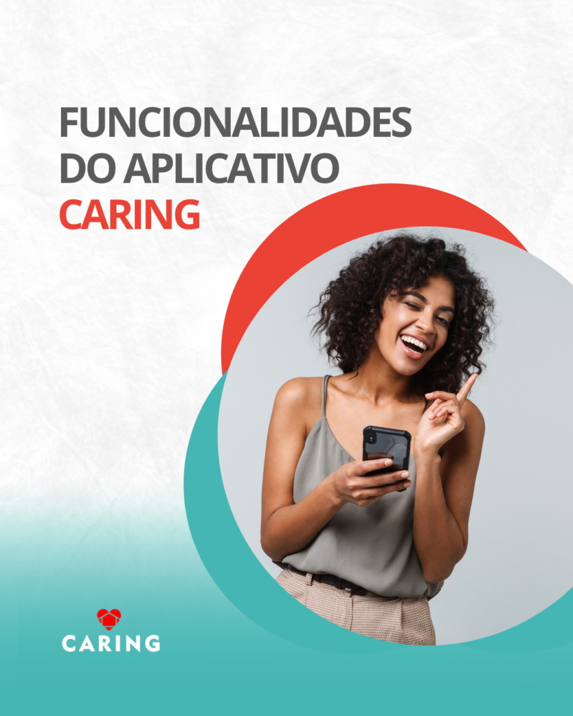 funcionalidade do aplicativo caring